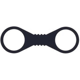 Sex And Mischief Shadow Large Silicone Cuffs Black Restraints - BONDAGE - TOYS