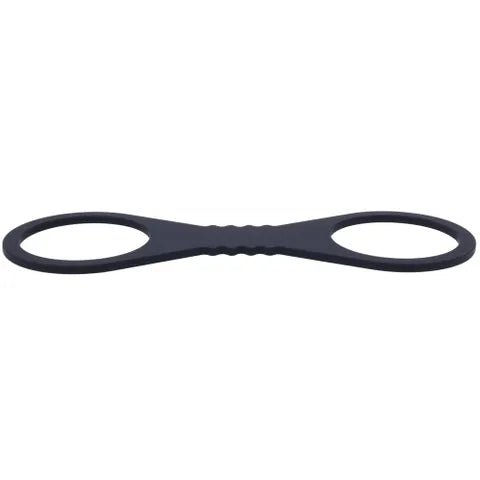 Sex And Mischief Shadow Large Silicone Cuffs Black Restraints - BONDAGE - TOYS