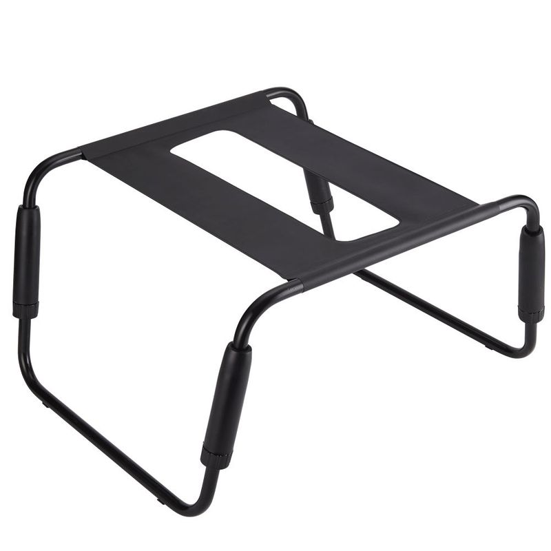 Sex Chair Adjustable Height Black TPU Seat - Adult Toys