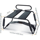 Sex Chair Adjustable Height Black w Handle and Arch Bridge - Adult Toys
