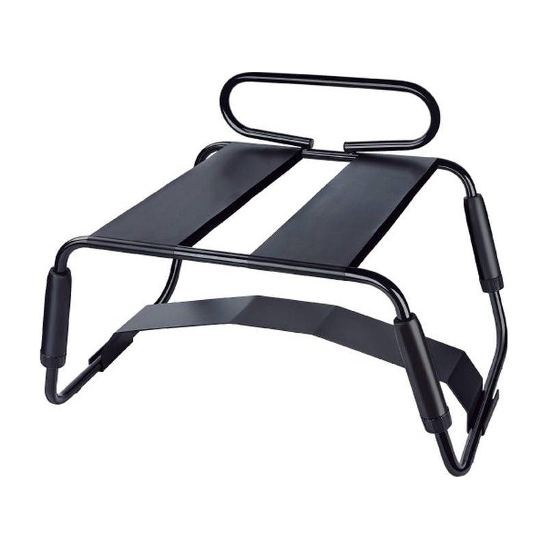 Sex Chair Adjustable Height Black w Handle and Arch Bridge - Adult Toys