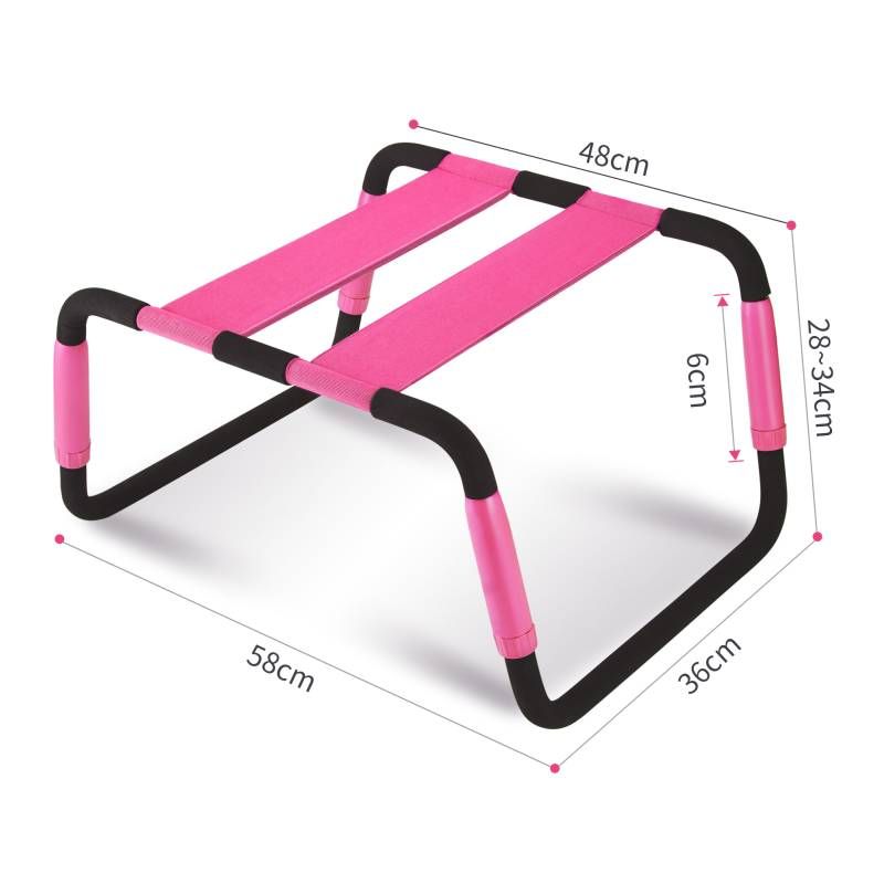 Sex Chair Adjustable Height Pink PU Seat - Adult Toys