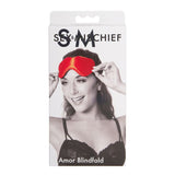 Sex & Mischief Amor Red Padded Satin Blindfold by Sportsheets - BONDAGE - TOYS