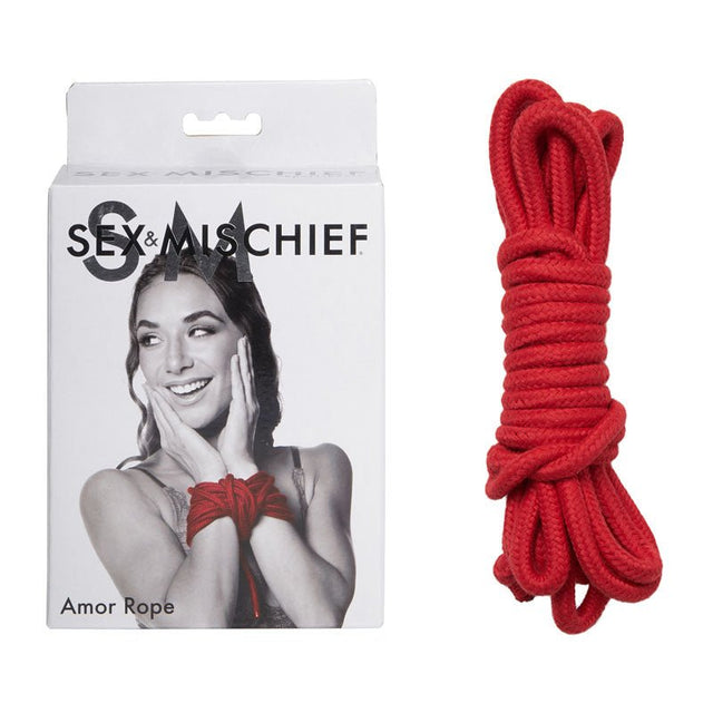 Sex & Mischief Amor Rope - 2 Red Bondage Ropes - 4.5 m Lengths - BONDAGE - TOYS