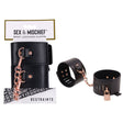 Sex & Mischief Brat Locking Cuffs - Black/Rose Gold Hand Cuffs - BONDAGE - TOYS