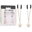 Sex & Mischief Brat Pearl Nipple Clips - Rose Gold - Set of 2 - BONDAGE - TOYS