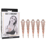 Sex & Mischief Brat Sensory Fingertips - Rose Gold - Set of 5 - BONDAGE - TOYS
