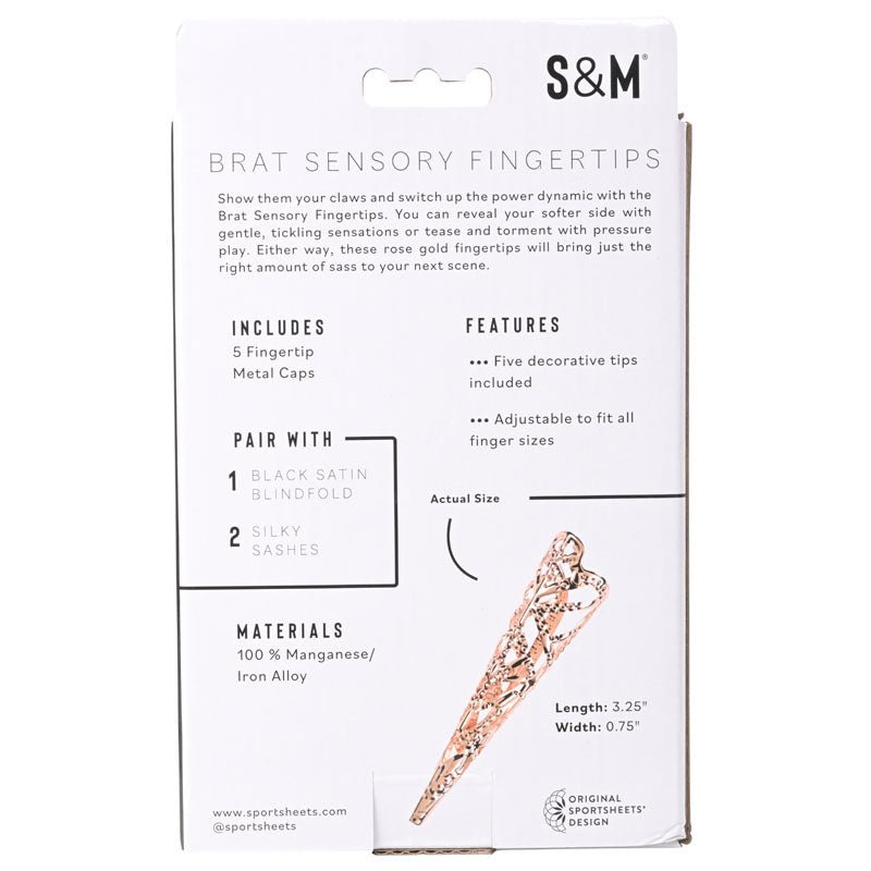 Sex & Mischief Brat Sensory Fingertips - Rose Gold - Set of 5 - BONDAGE - TOYS