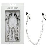 Sex & Mischief Chained Nipple Clamps | Adjustable Nickel - Free Toy - BONDAGE - TOYS