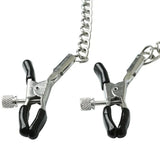 Sex & Mischief Chained Nipple Clamps | Adjustable Nickel - Free Toy - BONDAGE - TOYS