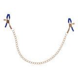Sex & Mischief Cougar Chained Nipple Clamps - Gold - BONDAGE - TOYS