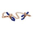 Sex & Mischief Cougar Chained Nipple Clamps - Gold - BONDAGE - TOYS