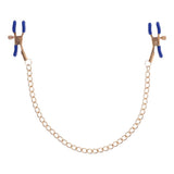 Sex & Mischief Cougar Chained Nipple Clamps - Gold - BONDAGE - TOYS