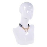 Sex & Mischief Cougar Day Collar - Navy Blue/Gold Collar - BONDAGE - TOYS