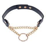 Sex & Mischief Cougar Day Collar - Navy Blue/Gold Collar - BONDAGE - TOYS