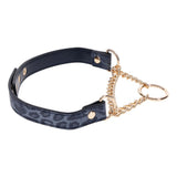 Sex & Mischief Cougar Day Collar - Navy Blue/Gold Collar - BONDAGE - TOYS