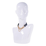 Sex & Mischief Cougar Day Collar - Navy Blue/Gold Collar - BONDAGE - TOYS