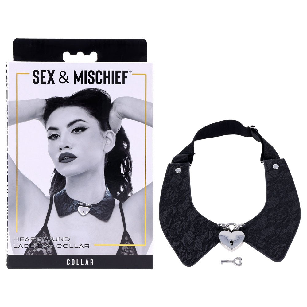 Sex & Mischief Heartbound Lace Day Collar - BONDAGE - TOYS