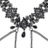 Sex & Mischief Lace Collar with Nipple Ties - BONDAGE - TOYS