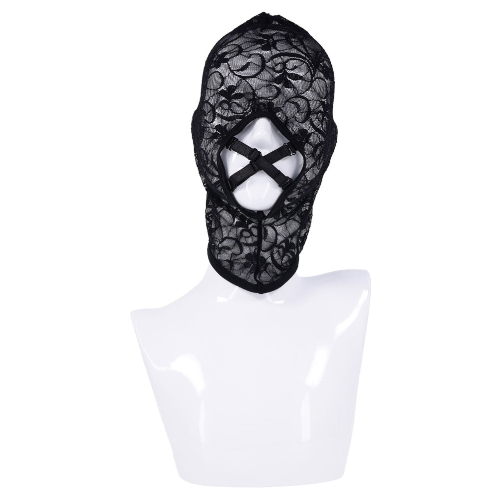 Sex & Mischief Lace Hush Hood - Black - BONDAGE - TOYS