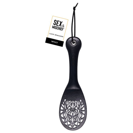 Sex & Mischief Lace Spanker - Black Spanking Paddle - BONDAGE - TOYS