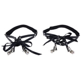 Sex & Mischief Laced Up Garters - Black Garters - BONDAGE - TOYS