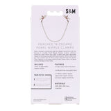 Sex & Mischief Peaches n CreaMe Pearl Nipple Clamps - BONDAGE - TOYS