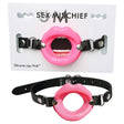 Sex & Mischief Silicone Lips Mouth Gag - Pink - Pink Mouth Restraint - BONDAGE - TOYS