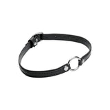 Sex Pet Leather Choker w Silver Ring Black - Naughty by Nature Adult Store