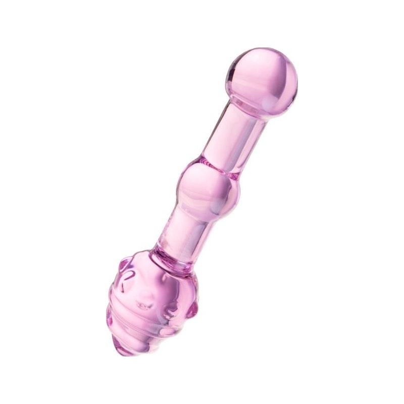 Sexus Glass Dildo Pink 17cm - Adult Toys