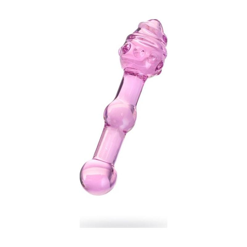 Sexus Glass Dildo Pink 17cm - Adult Toys