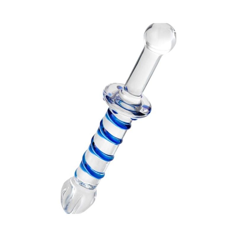 Sexus Glass Dildo Probe w Handle 23cm - Adult Toys