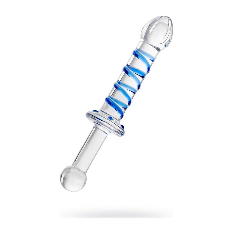 Sexus Glass Dildo Probe w Handle 23cm - Adult Toys