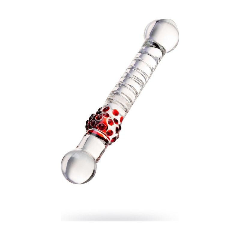 Sexus Glass Duo Bulb Dildo – 22cm Handcrafted Glass Pleasure Toy - Adult Toys