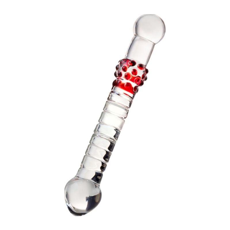 Sexus Glass Duo Bulb Dildo – 22cm Handcrafted Glass Pleasure Toy - Adult Toys