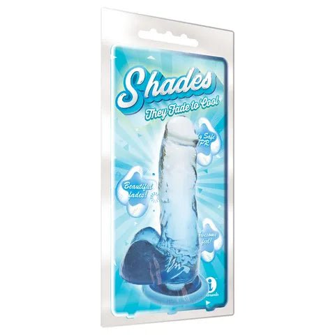 Shades 7'' Jelly TPR Dong - Blue 17.8 cm Dong - DONGS