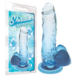Shades 7'' Jelly TPR Dong - Blue 17.8 cm Dong - DONGS