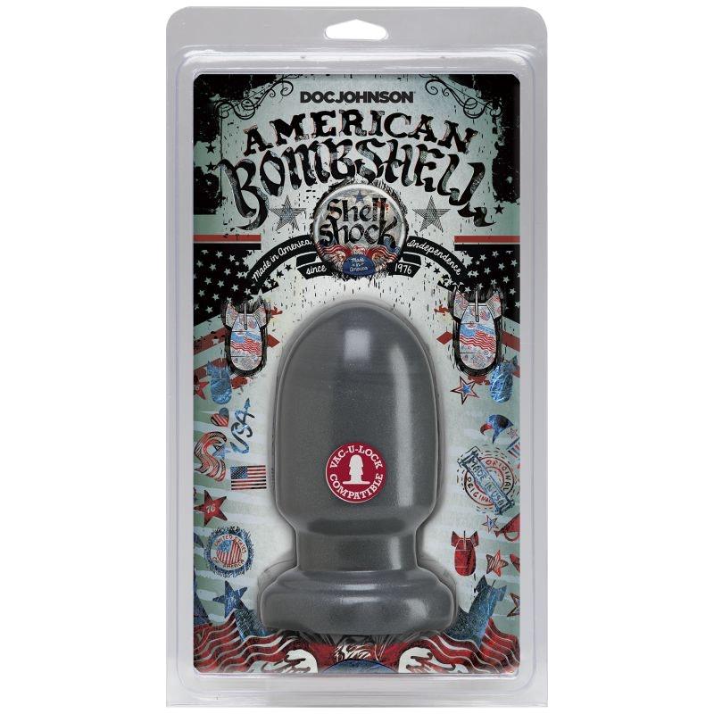 Shell Shock Small Anal Plug Gun Metal - Adult Toys