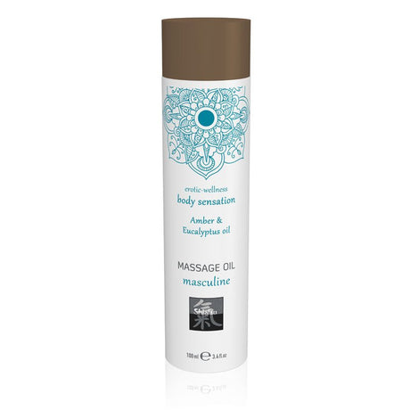 SHIATSU Massage Oil - Masculine - Amber & Eucalyptus Oil Scented - 100 ml - LOTIONS & LUBES