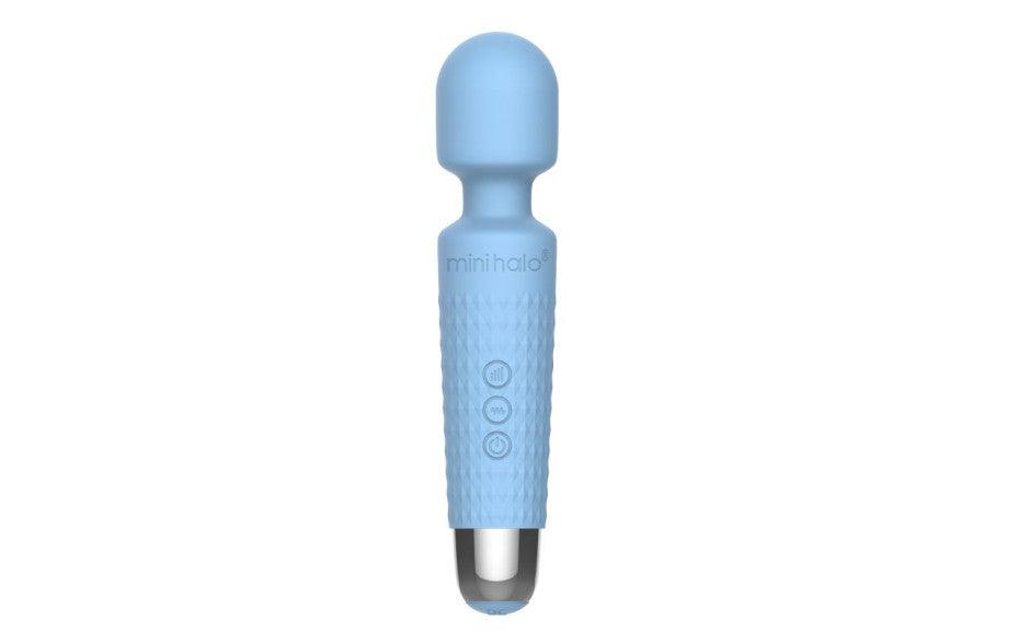 Shibari Mini Wand Halo 20X Powder Blue - Adult Toys