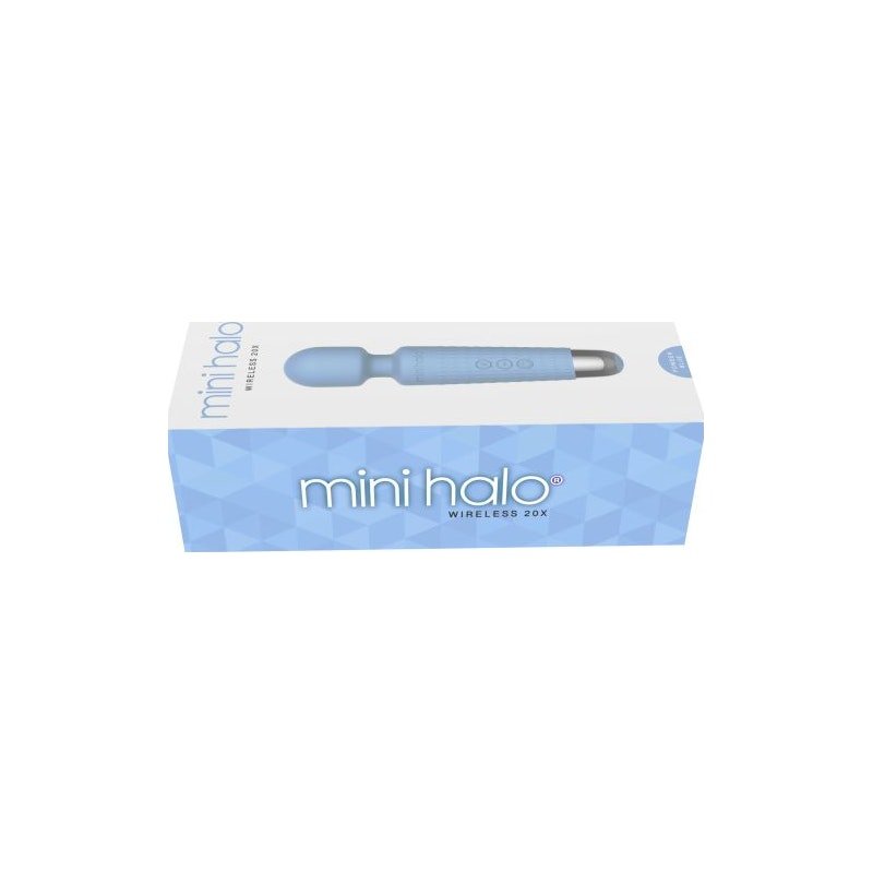 Shibari Mini Wand Halo 20X Powder Blue - Adult Toys