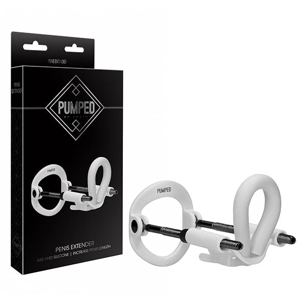 Shots Toys Pumped Penis Extender – White Traction Device for Men - PUMPS