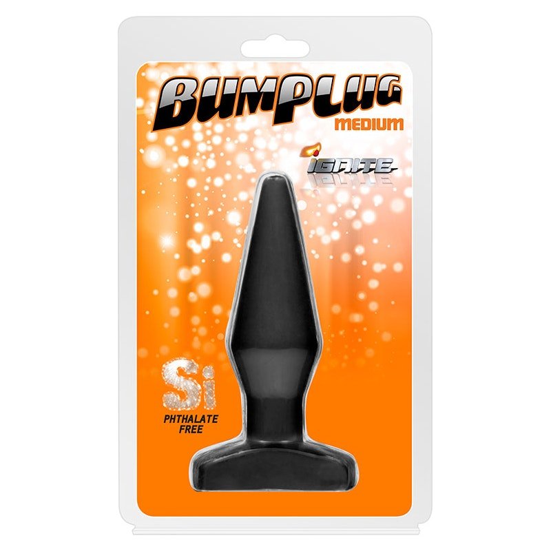 Si Novelties Medium Anal Butt Plug | Black Medical Grade Silicone - Adult Toys