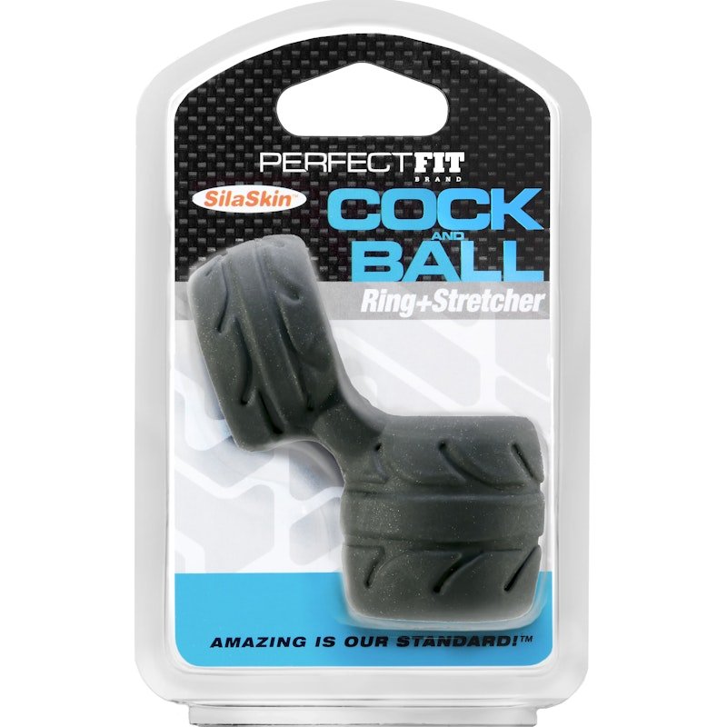SilaSkin Cock And Ball Black - Adult Toys