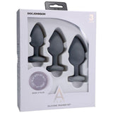 Silicone Anal Trainer Set 3 Pc Grey - Naughty by Nature Adult Store