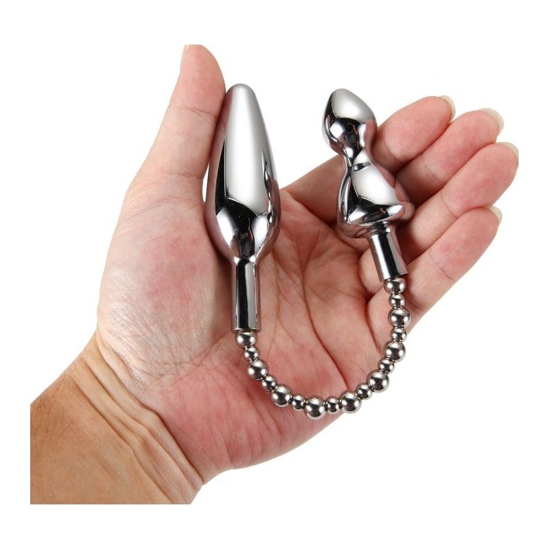 Silver Bullet Double Metal Plug - Adult Toys