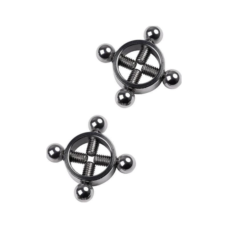 Silver Metal 2 Pc Nipple Clamps - Naughty by Nature Adult Store