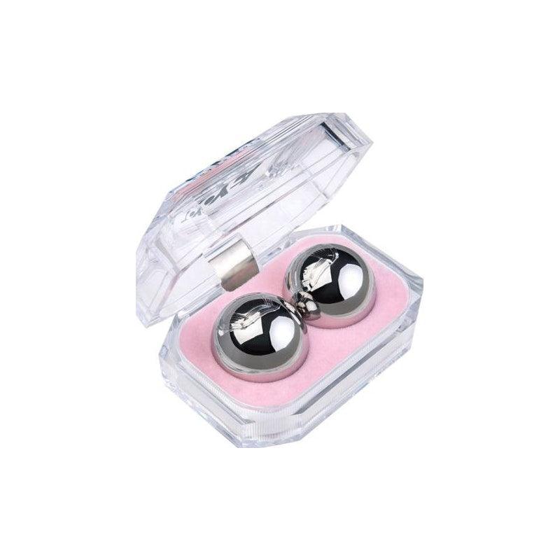 Silver Metal 2 Pc Vaginal Balls 3cm - Naughty by Nature Adult Store