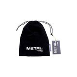 Silver Metal Anal Plug Small w Black Tail - Adult Toys