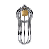 Silver Metal Birdcage Cock Cage - Adult Toys